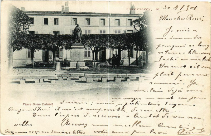 Carte postale ancienne Commercy-Place Dom Calmet à Commercy