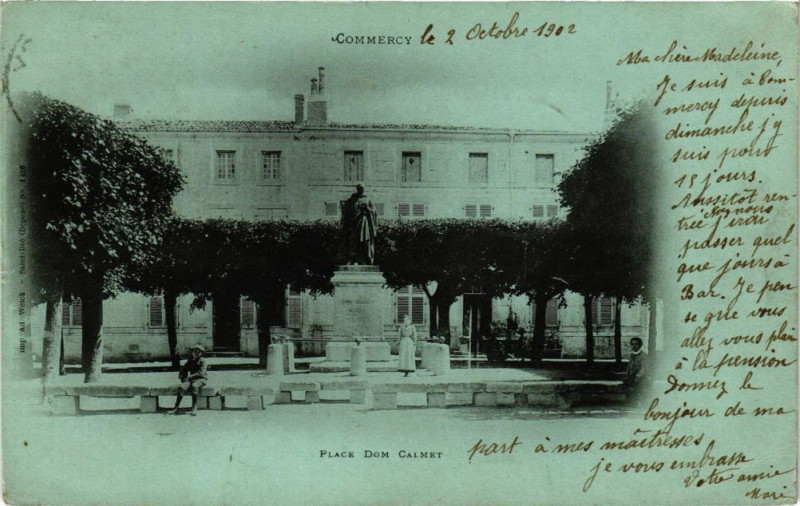 Carte postale ancienne Commercy-Place Dom Calmet à Commercy