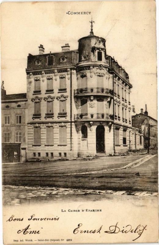Carte postale ancienne Commercy-La Caisse d'Epargne à Commercy