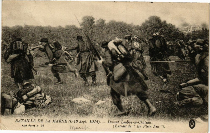 Carte postale ancienne Bataille de la MArne-Devant Louppy le Cháteau