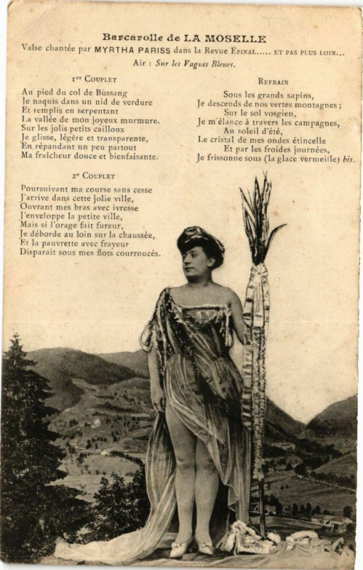 Carte postale ancienne Barcarolle de la Moselle-Myrtha Pariss