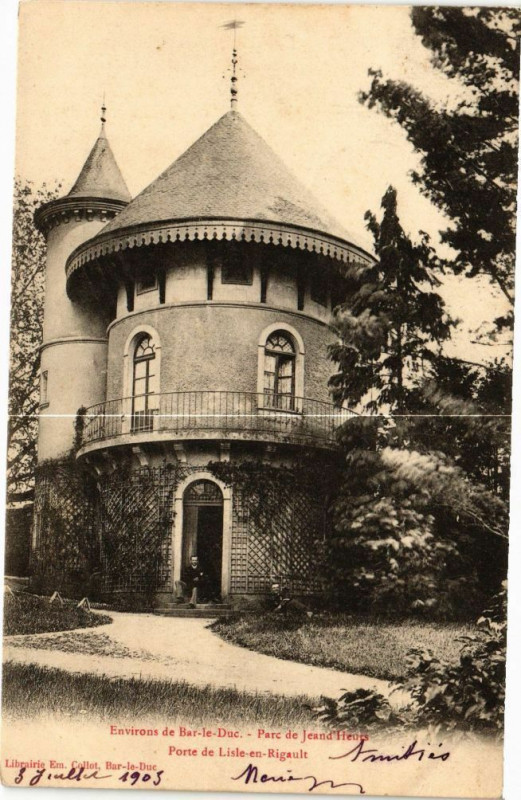 Carte postale ancienne Environs de Bar-le-Duc - Parc de Jeand'Heurs - Porte de Lisle-en-Ri à Bar-le-Duc