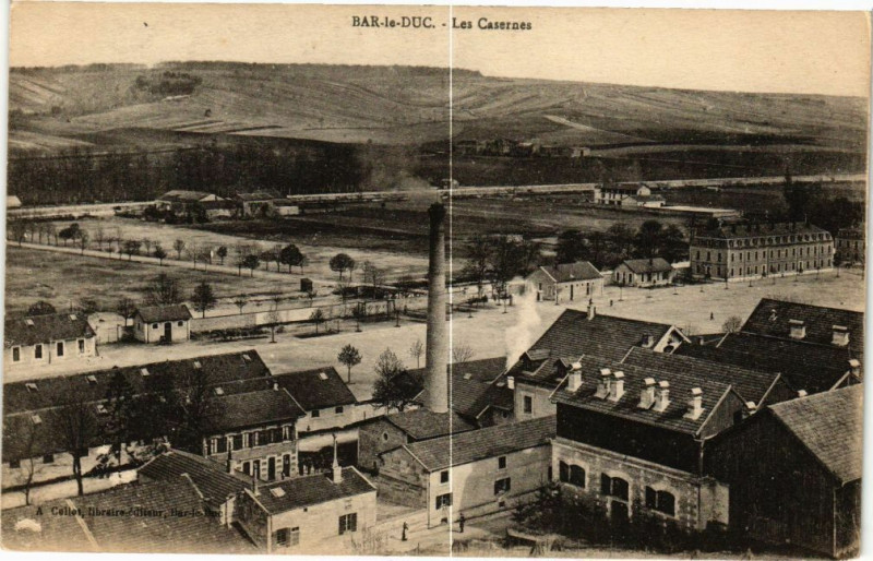 Carte postale ancienne Bar-le-Duc - Brasserie de la Meuse et Casernes à Bar-le-Duc