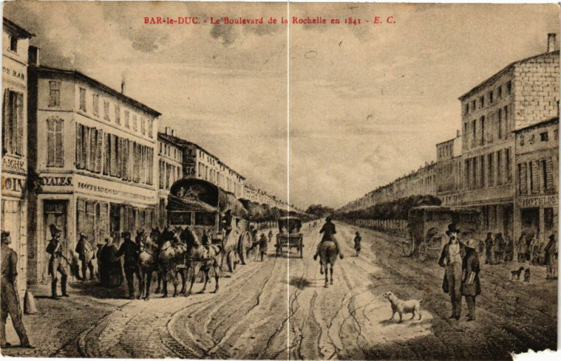 Carte postale ancienne Bar le Duc-Le Boulevard de la Rochelle à Bar-le-Duc