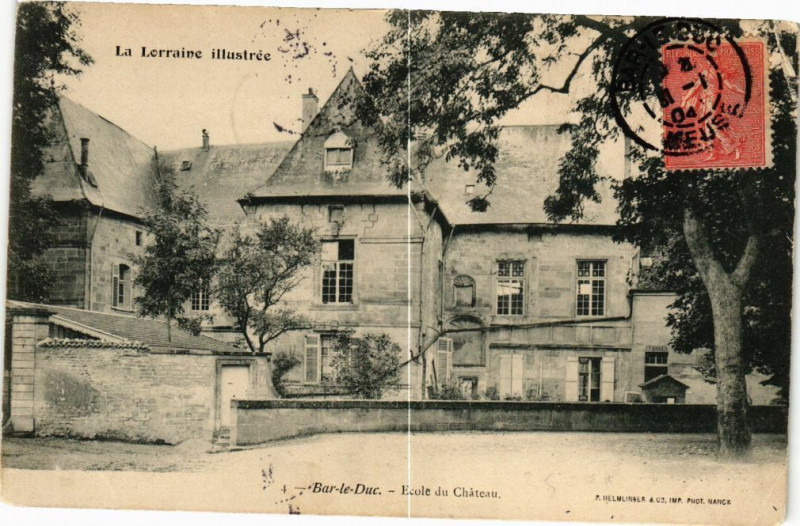 Carte postale ancienne Bar le Duc-Ecole du Cháteau à Bar-le-Duc
