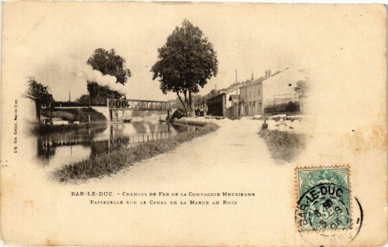 Carte postale ancienne Bar le Duc-Chemins de Fer de la Compagnie Meusienne à Bar-le-Duc