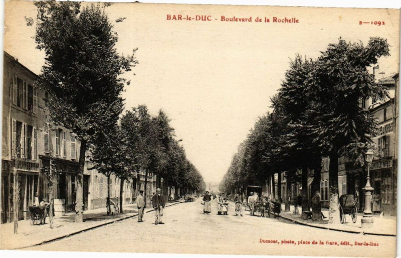 Carte postale ancienne Bar le Duc-Boulevard de la Rochelle à Bar-le-Duc