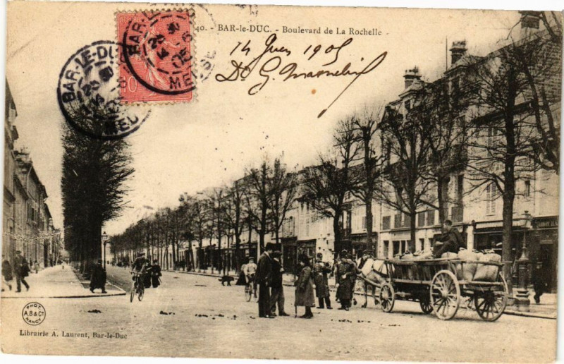 Carte postale ancienne Bar le Duc-Boulevard de La Rochelle à Bar-le-Duc