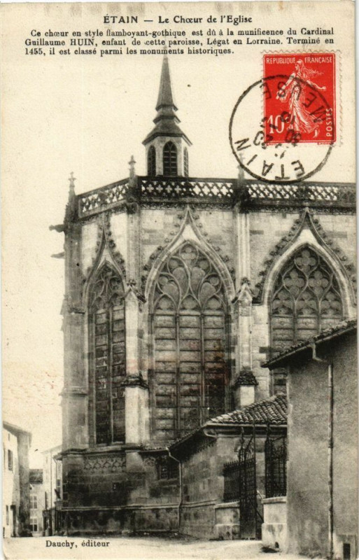 Carte postale ancienne Etain-La Choeur de l'Eglise à Étain