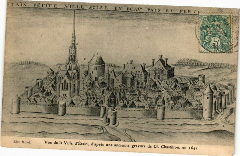 Carte postale ancienne Vue de la Villa d'Etain