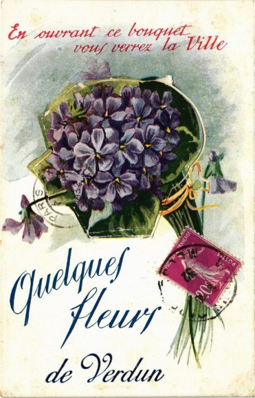 Carte postale ancienne Quelques fleurs de Verdun à Verdun