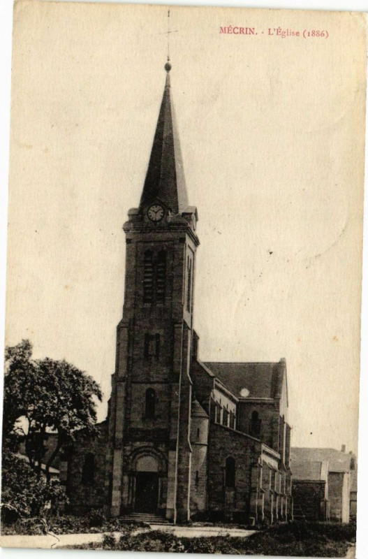 Carte postale ancienne Mécrin-L'Eglise à Mécrin