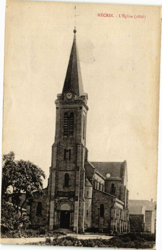 Carte postale ancienne Mécrin-L'Eglise à Mécrin