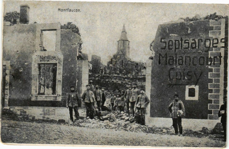 Carte postale ancienne Motfaucon-Septsarges Malancourt Coisy à Malancourt