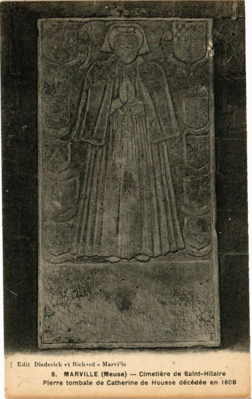 Carte postale ancienne Marvillle-Cimetiére de Saint Hilaire-Pierre tomble de Catherine