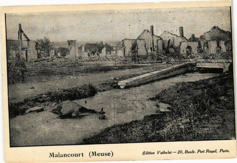 Carte postale ancienne Malancourt à Malancourt
