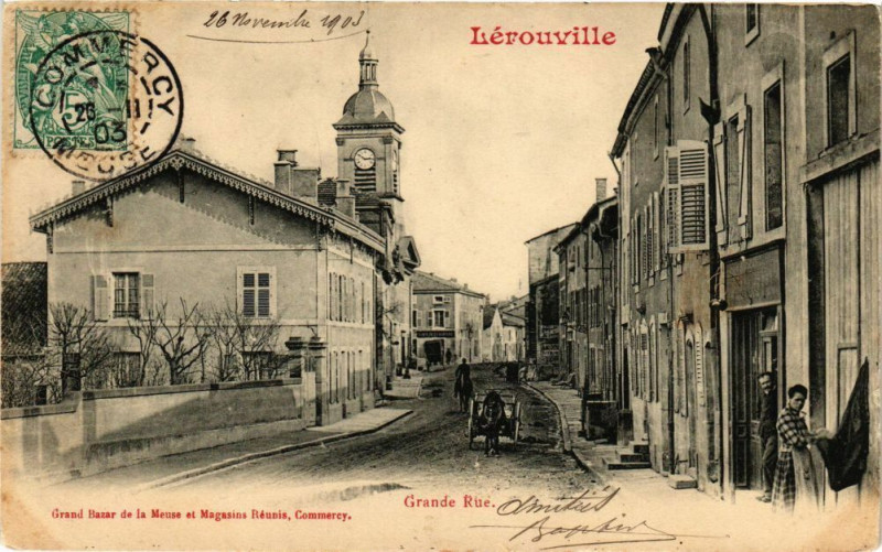 Carte postale ancienne Lérouville-Grande Rue à Lérouville