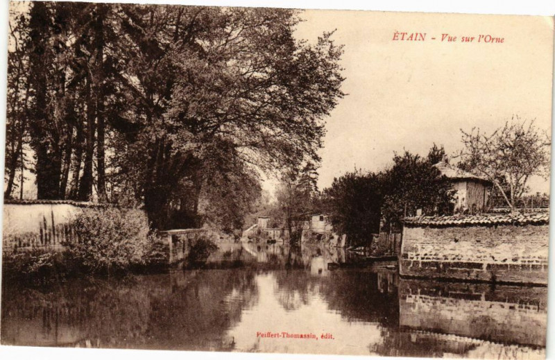 Carte postale ancienne Etain-Vue sur  l'Orne à Étain