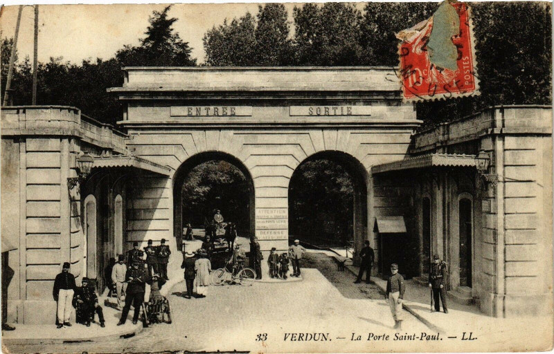 Carte postale ancienne Verdun - La Porte Saint-Paul à Verdun