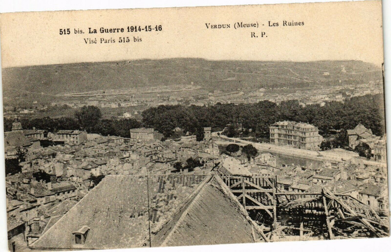 Carte postale ancienne Verdun-Les Ruines à Verdun