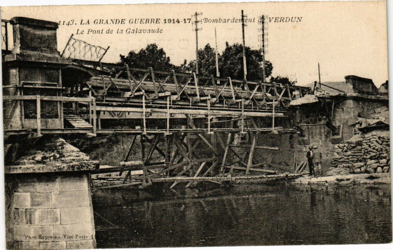 Carte postale ancienne Verdun-Le Pont de la Galavaude à Verdun