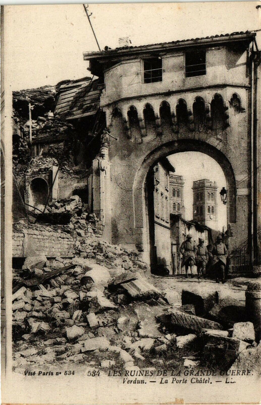 Carte postale ancienne Verdun-La Porte Chátel à Verdun