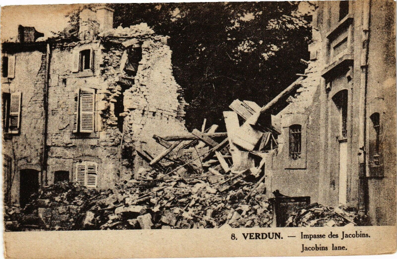 Carte postale ancienne Verdun-Impasse des Jacobins à Verdun