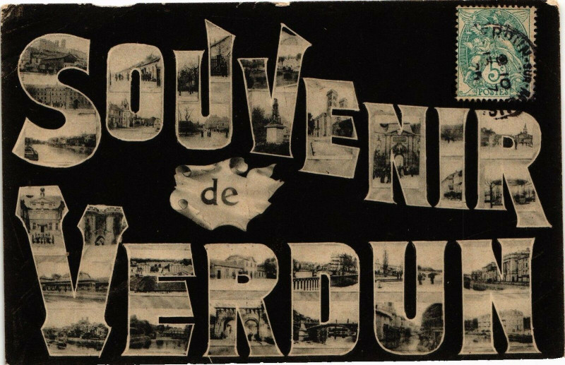 Carte postale ancienne Souvenir de Verdun à Verdun