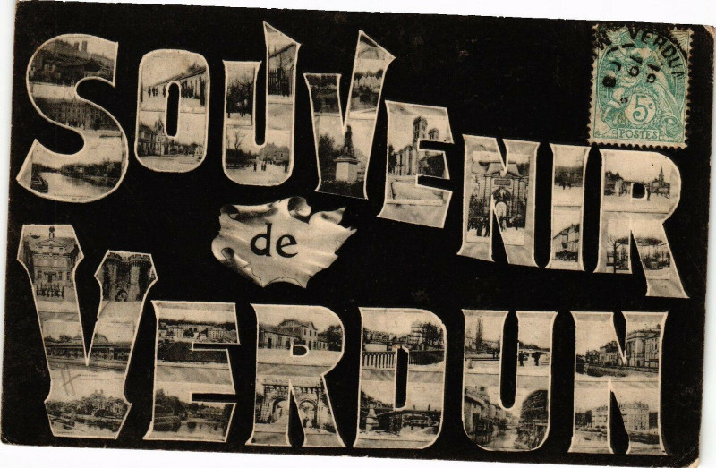 Carte postale ancienne Souvenir de Verdun à Verdun