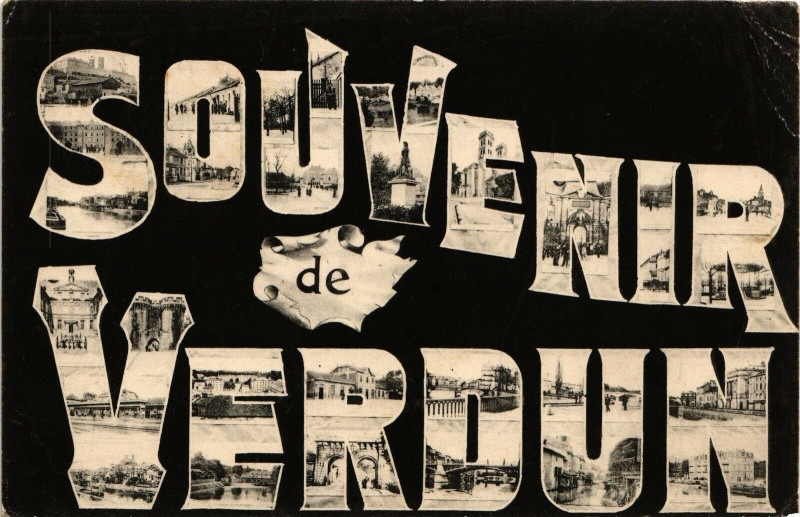Carte postale ancienne Souvenir de Verdun à Verdun