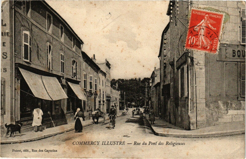 Carte postale ancienne Commercy-Rue du Pont des Religieuses à Commercy