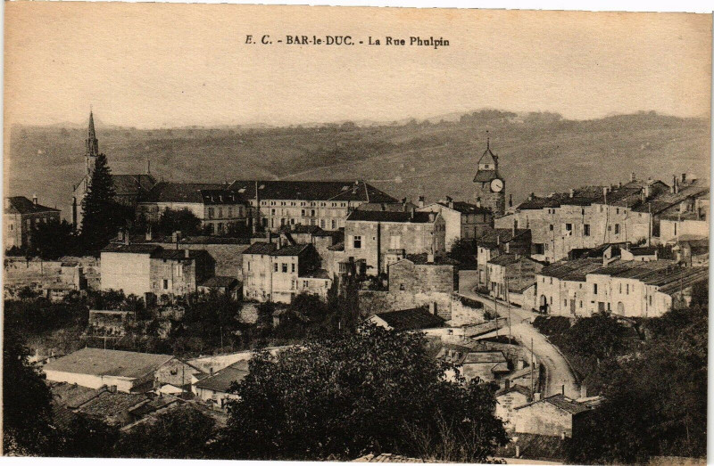 Carte postale ancienne Bar-le-Duc - La Rue Phulpin à Bar-le-Duc