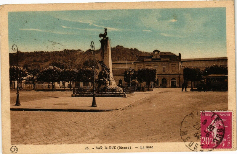 Carte postale ancienne Bar le Duc-La Gare à Bar-le-Duc
