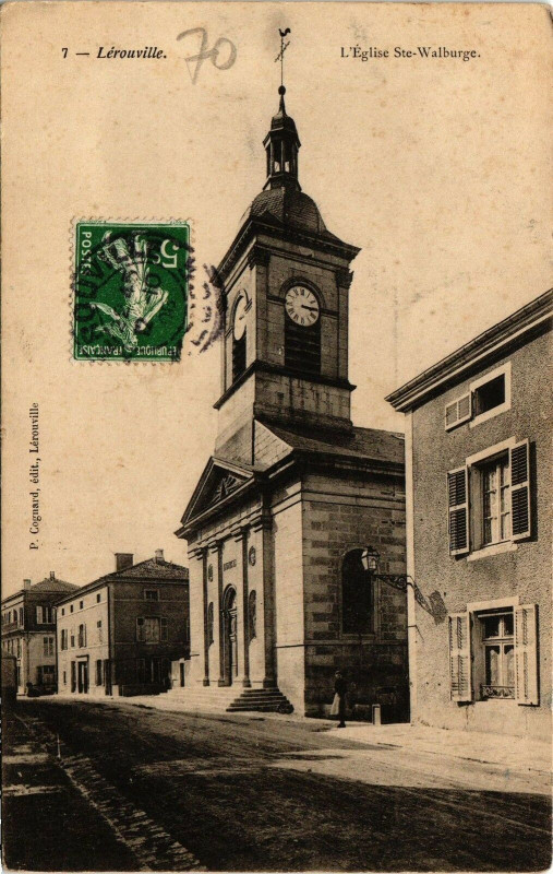 Carte postale ancienne Lérouville - l'Eglise Sainte-Walburge à Lérouville
