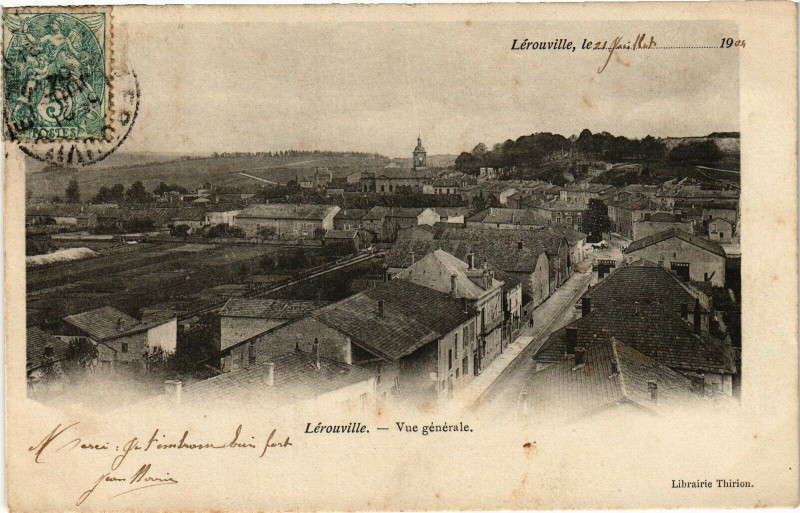 Carte postale ancienne Lérouville, le 21 juin 1914 - Lérouville - Vue générale à Lérouville