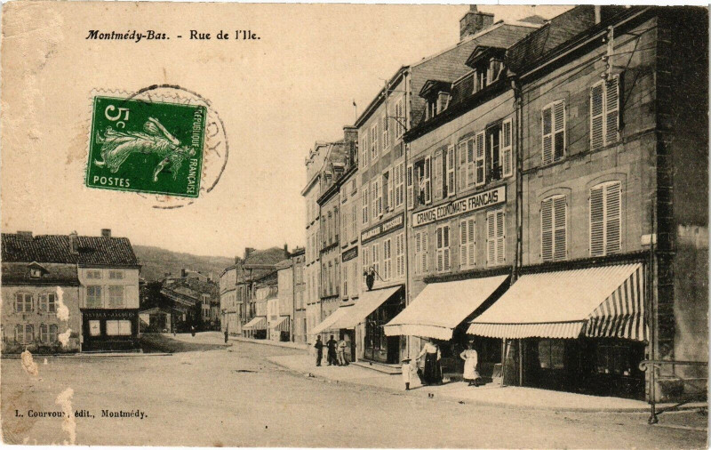 Carte postale ancienne Montmédy- Bas -Rur de l'Ile à Montmédy