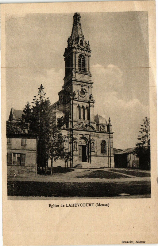 Carte postale ancienne Eglise de Laheycourt à Laheycourt