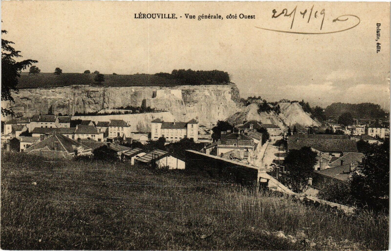 Carte postale ancienne Lérouville - Vue générale,coté Ouest à Lérouville
