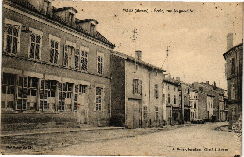 Carte postale ancienne Void (Meuse) -Ecole,rue Jeanne-d'Arc