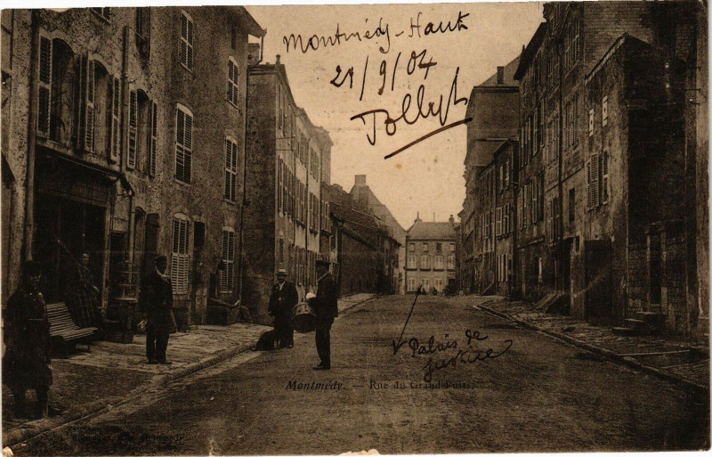 Carte postale ancienne Montmédy - Rue de Grand Ruissiére 29/9/04 à Montmédy