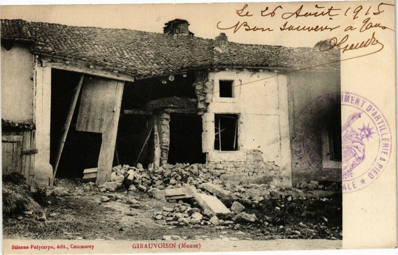 Carte postale ancienne Girauvoisin à Girauvoisin