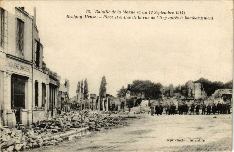 Carte postale ancienne Bataille de la Marne (6 au 12 Septembre 1914) Revigny Meuses - ...