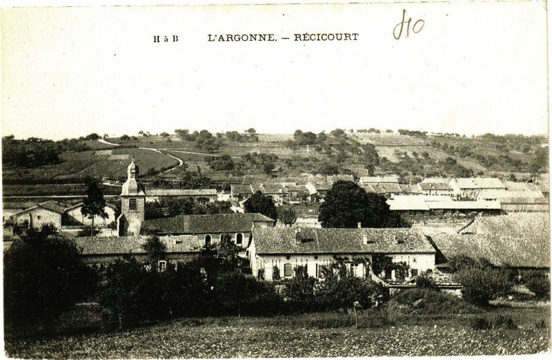 Carte postale ancienne L'Argonne - Récicourt à Récicourt
