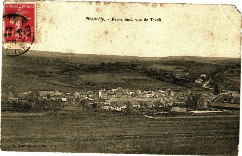 Carte postale ancienne Montmédy - Partie Sud, vue de Tivoli à Montmédy