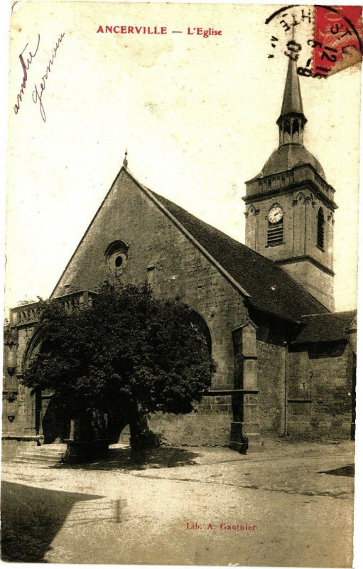 Carte postale ancienne Ancerville - L'Eglise à Ancerville