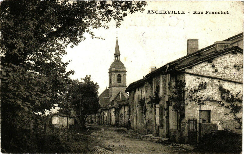 Carte postale ancienne Ancerville - Rue Franchot à Ancerville
