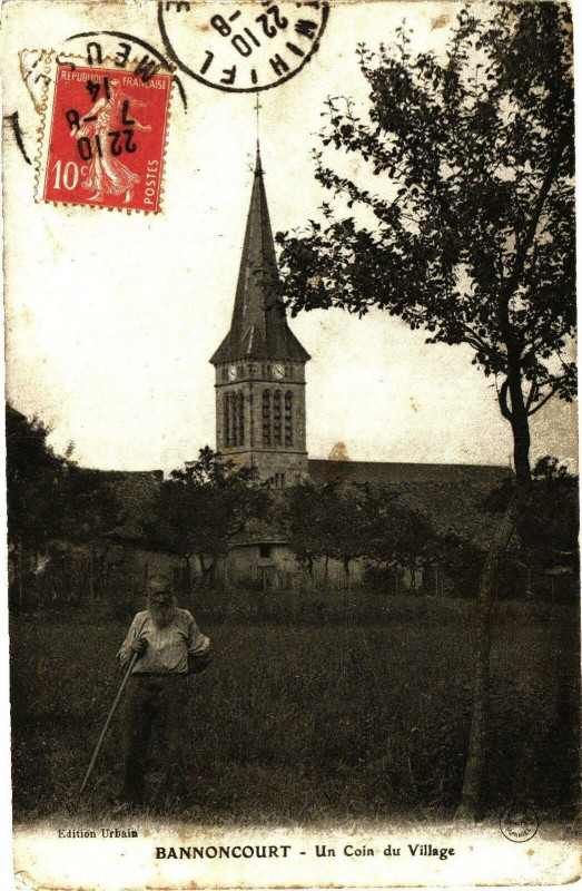 Carte postale ancienne Bannoncourt - Un Coin de Village à Bannoncourt