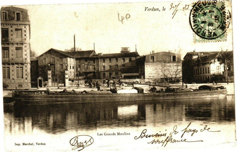 Carte postale ancienne Verdun - Les Grands Moulins à Verdun