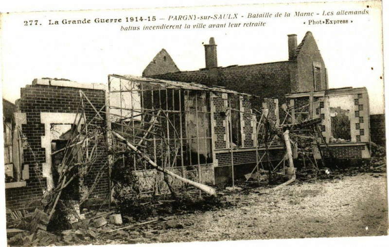 Carte postale ancienne La Grande Guerre 1914-15 Pagny-sur-Saulx - Bataille de la Marne...