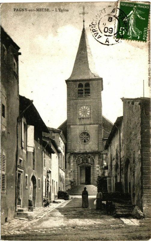 Carte postale ancienne Pagny-sur-Meuse - L'Eglise à Pagny-sur-Meuse